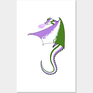 Fly With Pride, Dragon Series - Genderqueer Posters and Art